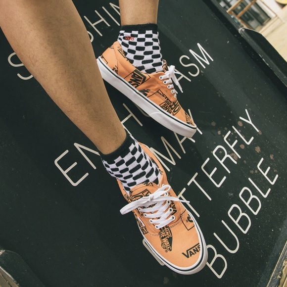 Vans Other - Tangerine and Black Print vans
